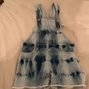 girls blue overalls